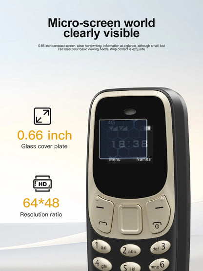 SERVO BM10 Mini Mobile Phone 2G GSM/4G LTE Speed Dial Call Recording MP3 Player Blacklist Dual SIM Standby Smallest Cellphones