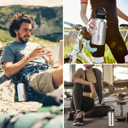 LIXADA Stainless Steel Water Bottle Leak Proof Sports Bottle with 750ml Water Cup for Outdoor Camping Hiking Sport Bottle