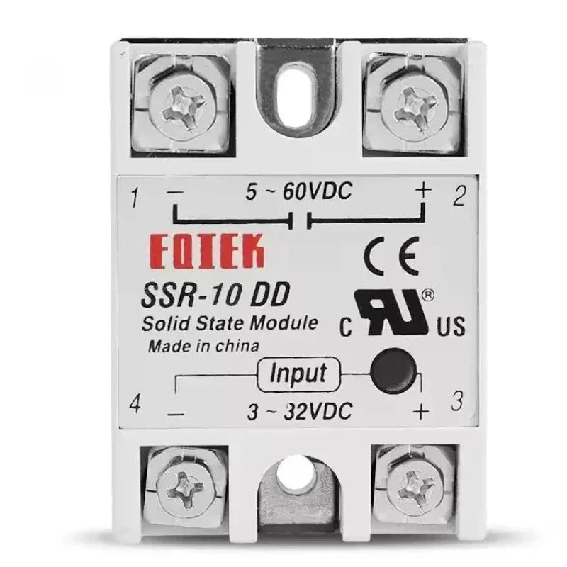DC-DC Single Phase Solid State Relay SSR Module 10A 25A 40A 60A 80A 100A Input Voltage 3-32V 12V to 5-60V DC Output Load Relays