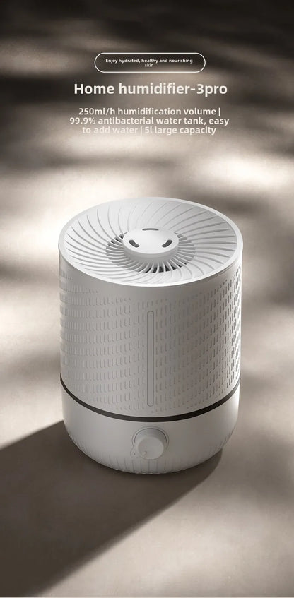 5L Large Capacity Air Humidifier Smart Humidifier with Rotating Mist Auto Shut-Off High Fequency Humidifier Ultra Quiet for Home