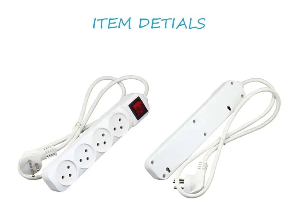 Melery Power Strip Israel Plug Outlets 3/4/5 Way AC Electric Switched Sockets 16A Wire Extension Cord Wall Mounted Home Office