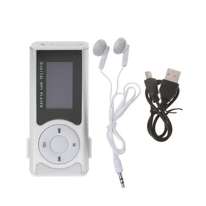 Mini Clip Floral Pattern Music MP3 Player 32GB Card With Micro SD TF Card Clip Design Digital Music Mini USB Cable + Earphone