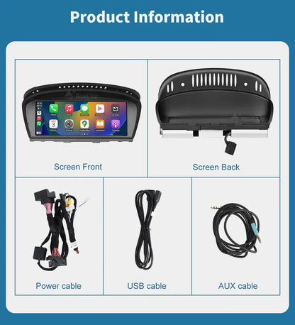 Road Top 8.8'' Wireless Carplay Android Auto Multimedia Display Screen For BMW 3 Series E90 E91 E92 E93 5 Series E60 E61 CCC CIC