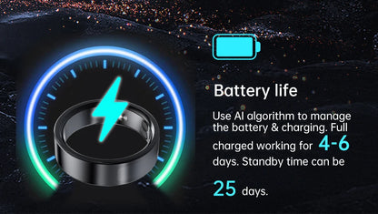 2026 Health Monitoring Smart Ring, Continuous Heart Rate Blood Oxygen Sleep Tracker, Silent Vibration Notification Smart Ring