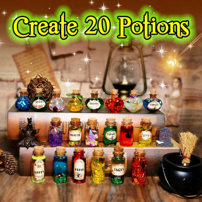 Fairy Magic Potions Kit Kids DIY Witch Glowing Spell Potion DIY Handmade Toys Science Experiments Kids Craft Kit Educational Toy