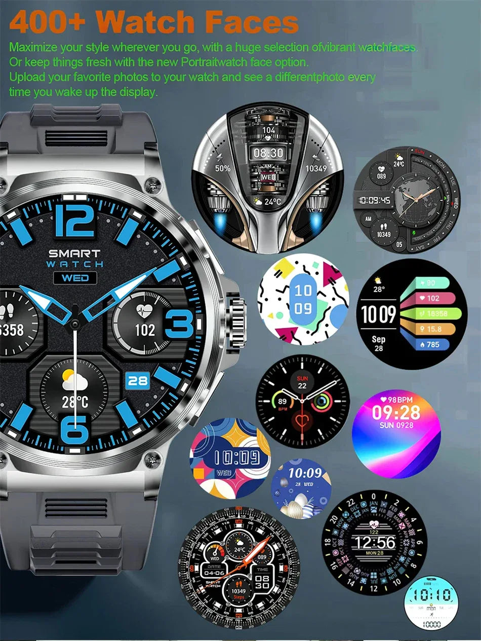 2025 New Military GPS V69 Smart Watch Men 1.85 inch 710 mAh Heart Rate GPS Sports IP68 Waterproof Bluetooth Talk  Smartwatch Man