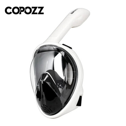 COPOZZ Scuba Underwater Hunting Diving Mask Anti Fog Snorkel Mask Breathing for Gopro Camera Men Women Full Face Mask Adult