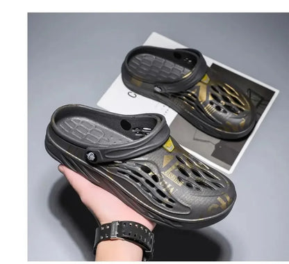 Plus Size 49 Men Non-slip Sandals Clogs Men and Women Home Beach Slippers Breathable Lightweight Men Outdoor House Slides