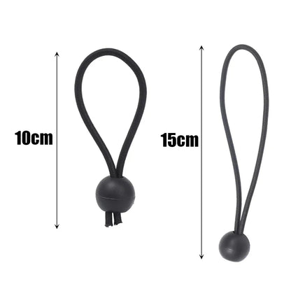 50/10pcs Bungee Ball Tarps Canvas Tarpaulin Flagpole Ties Cord Ends Elastic Rope Lace Fixed Boat Pole Camping Tent Accessories