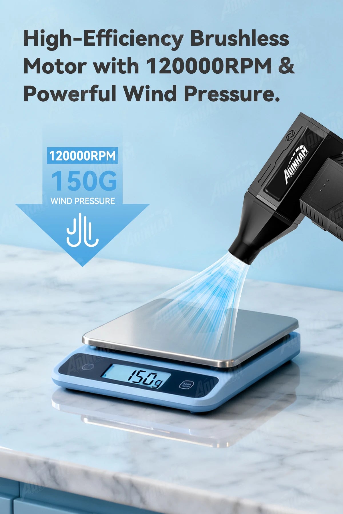 ADINKAM 120000RPM Turbo Jet Fan 205g Portable Mini Eco-friendly Air Duster for Car House Outdoor Industrial Multi-Cleaning Tools