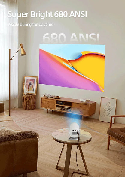 Lenovo Portable 4K Projector 100M Android 12 WIFI 6 TOF No-Sense Auto Focus Outdoor Full HD Projector Video Movie Home Theater
