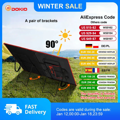 DOKIO USA 2pcs /4pcs Solar Panel Bracket for FFSP Series Products