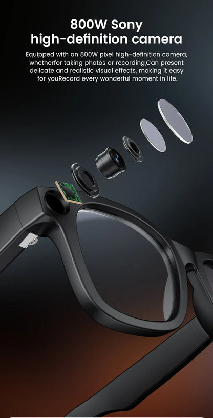 Smart Glasses AI Translation，Photography, Videography，Audio Recording WiFi Transmission Functio Color-Changing Smart Sunglasses