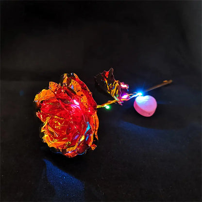 Glowing Rose Artifical Fake Flowers Valentine'S Day Mother'S Day Gift Anniversary Wedding Lover Lighting Roses Party Supplies