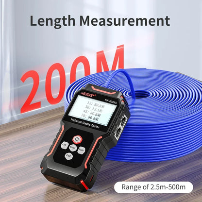 NOYAFA NF-8209S Network Cable Tester Cable Tracker Cat5 Cat6 PoE Tester Detect Length Continuity Test with NCV & Lamp