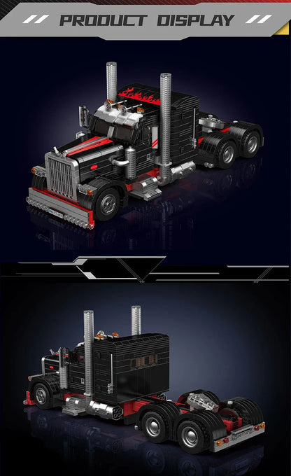 Mould King 10037 Technical Car Toys The American Truck Building Block Assembly Car Brick Set Educational Kids Christmas Gift