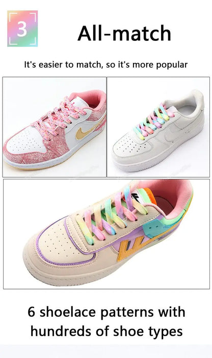 1Pair Print Shoelaces for Sneakers Quality Fabric Flat Shoe laces Fashion Girl Laces for Shoes width 0.8cm 120/140/160CM