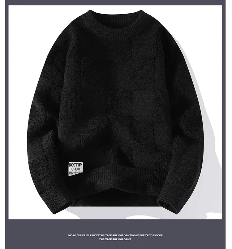 Sweater Men Harajuku Fashion Knitted Hip Hop Streetwear Dinosaur Cartoon Pullover Oversized Casual O-Neck Women Vintage Sweaters