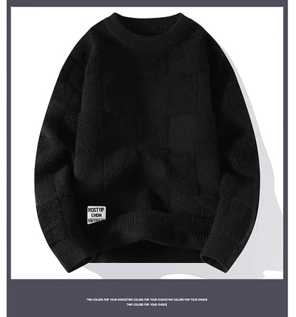 Sweater Men Harajuku Fashion Knitted Hip Hop Streetwear Dinosaur Cartoon Pullover Oversized Casual O-Neck Women Vintage Sweaters