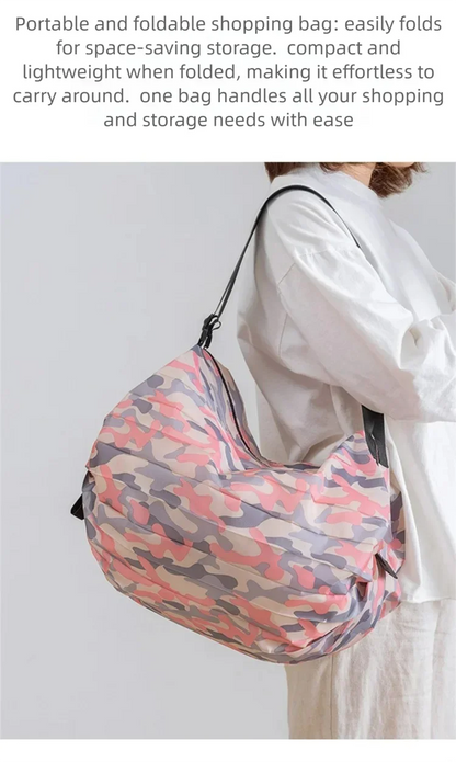 Foldable Eco-friendly Waterproof Storage Bag Portable Handbag for Travel Shopping Bag Travel Essentials Extra Large Capacity