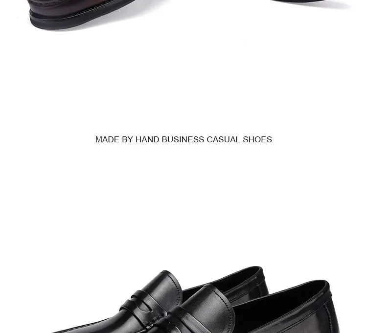 Vintage Top Layer Genuine Leather Slip on Loafers Breathable Moccasins Driving Design Casual Cowhide Shoes for Men