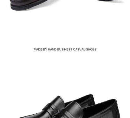 Vintage Top Layer Genuine Leather Slip on Loafers Breathable Moccasins Driving Design Casual Cowhide Shoes for Men