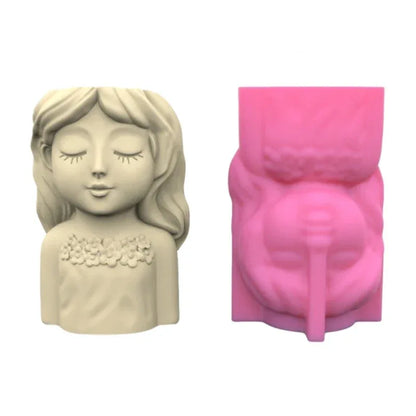 21 Types Nonstick Girls Pen Holder Mold Flower Pot Silicone Mold DIY Crafts Ornament Tool DIY Succulent Planter Mold