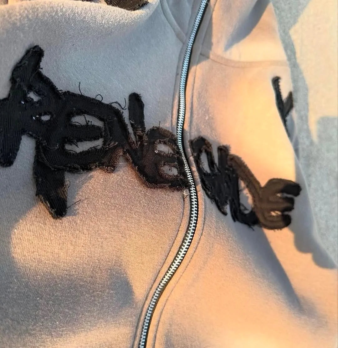 Retro Street Geometry Print Hoodie Original Design Patchwork Y2K Hip Hop Harajuku Style Casual Oversized Hoodie Male Tracksuit