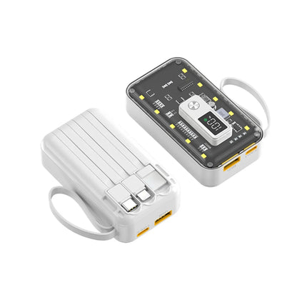Transparent Mini Power Bank Kit Portable Fast Charging For21700 DIY Kit And Has Future Shape Is violet Battery not Included