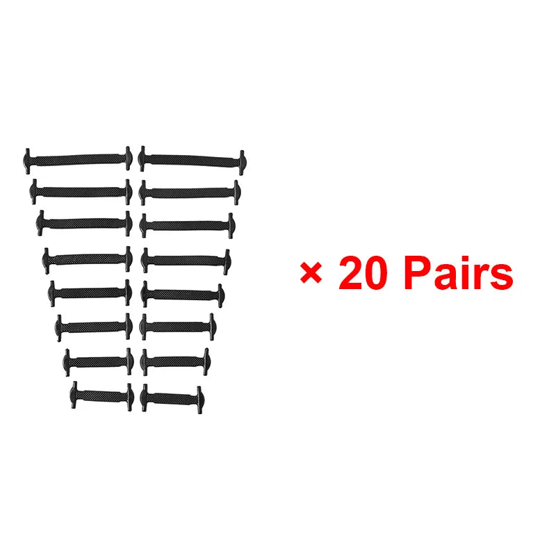 16pcs/lot Silicone Shoelaces No Tie Shoelaces 12 colors Elastic Lace Shoelace Creative Lazy Silicone Laces Rubber Lace