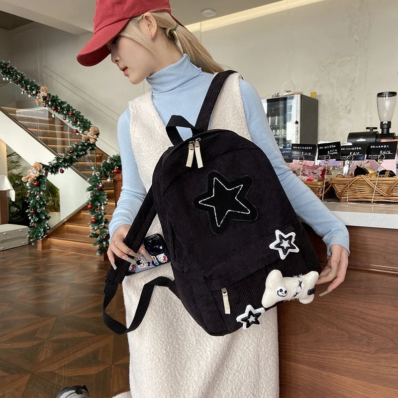 Black Grey White Red Versatile Backpack High Quality Large Capacity Waterproof Travel Bag Washable Nylon Computer Bag Unisex