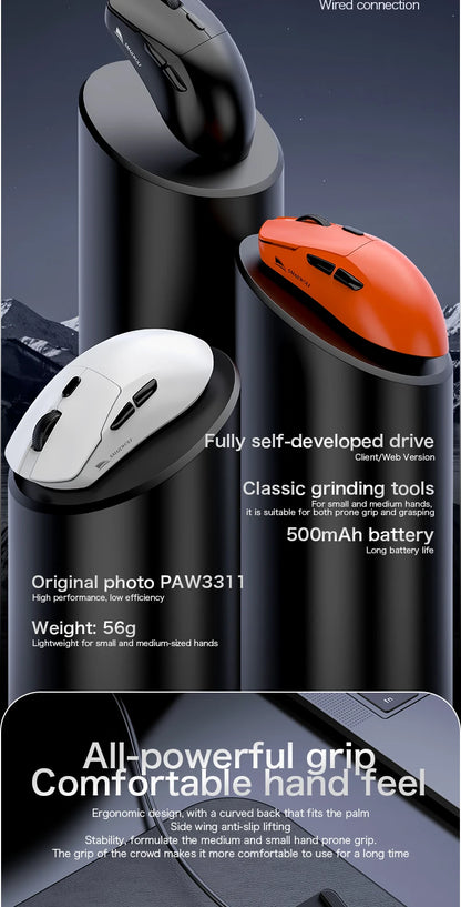 SMAILWOLF M3 PRO Wireless Bluetooth three-mode mouse E-sports gaming laptop desktop PAW3311 wired home Lightweight FPS