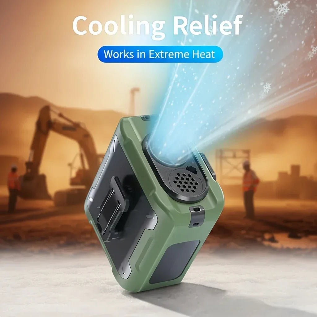 Outdoor waist hanging fan clip waist design liberates hands, multi-functional design with one device for multiple uses, realizin