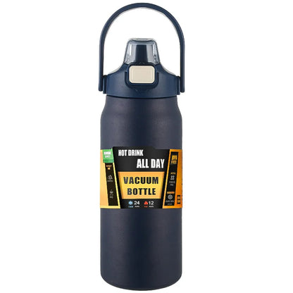 LargeCapacityOutdoor SportsThermos Bottle Portable Water Bottle Stainless Steel Vacuum Insulation with Straw 800ml/1000ml/1500ml