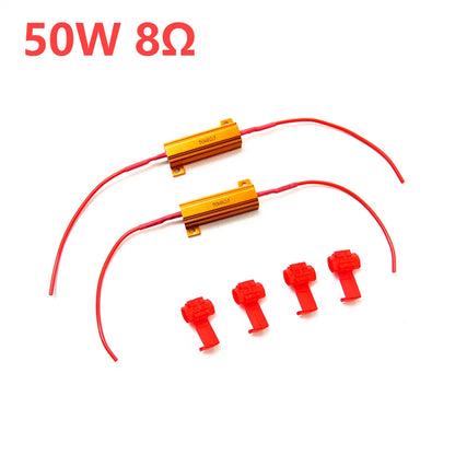 2Pcs Car LED Canbus Decoder 25W 25Ohm Load Resistors for Automobile Turn Signal Lantern License Plate Lamp Resistors Resistance