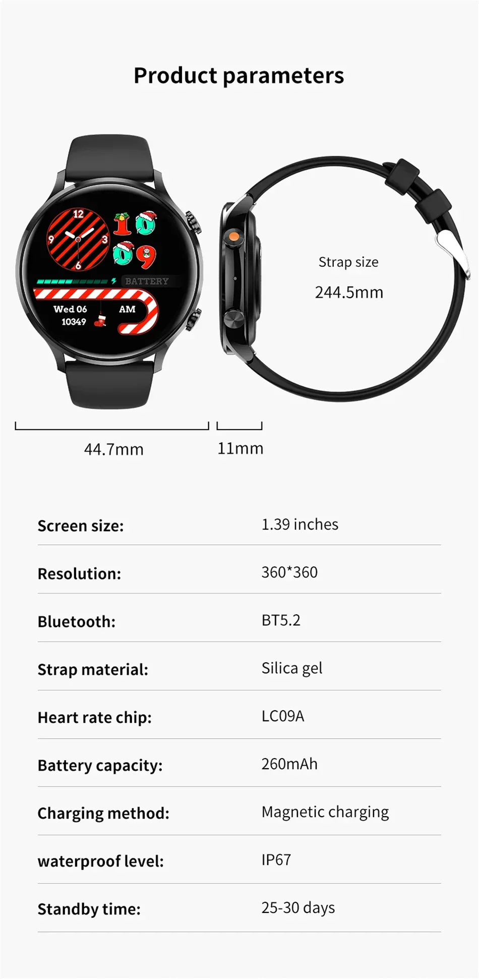 2025 New Smartwatch Women 1.39 inch AMOLED HD Screen Always On Display Custom dial Call IP68 Sport Smart Watch For women men