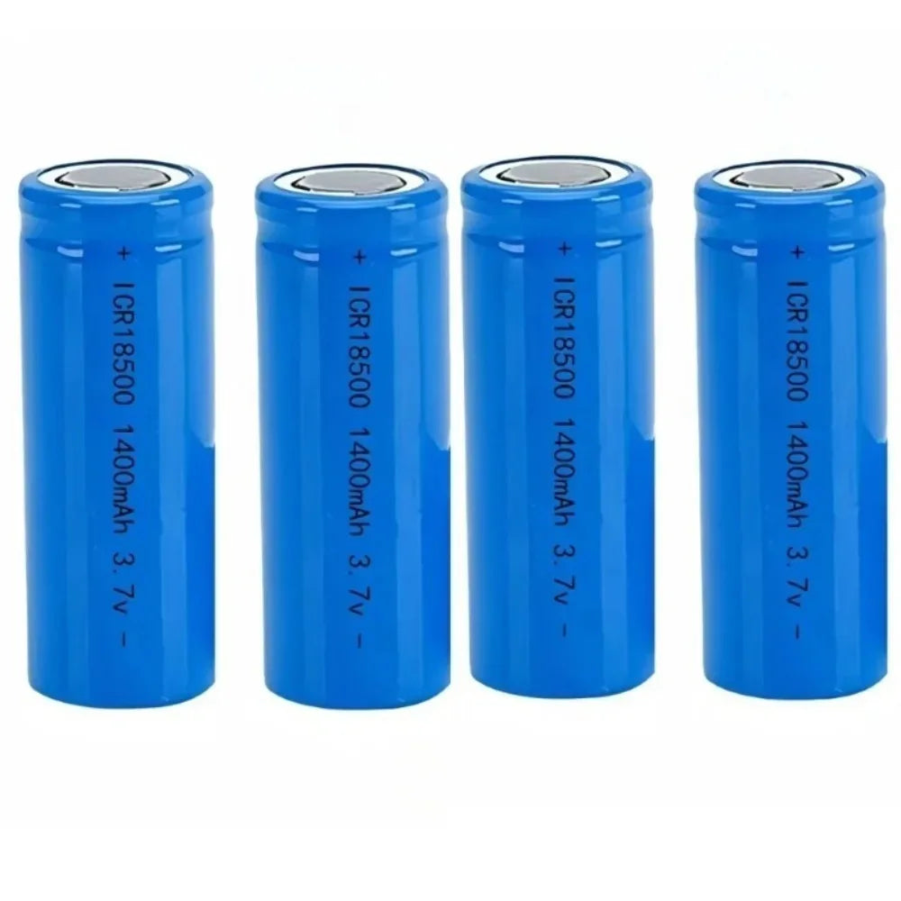 3.7V 18500 rechargeable lithium battery 1400mAh rechargeable battery flashlight strong lighting power tool battery