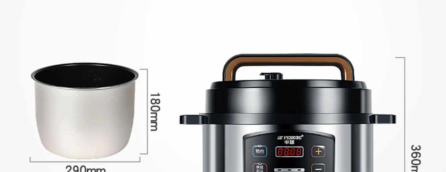 ‌13L Commercial Heavy Duty Pressure Cooker,Restaurant Grade Electric Steamer,Breakfast Buffet Auto Keep Warm Function