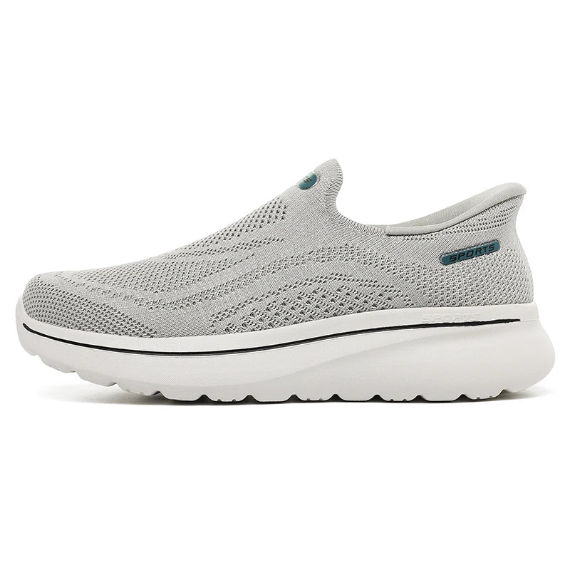 Men Women Slip on Walking Shoes Breathable Mesh Knit Loafers Lightweight Non Slip Comfort Casual Sports Sneakers Walking