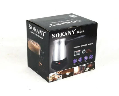 600W Turkish Electric Coffee Maker, 500ml Detached Italian Moka Pot, Stainless Steel Material, Arabic Portable Espresso Machine