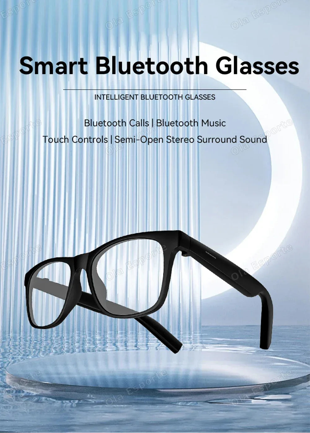 2025 AI Voice Video Call Real-time Translation Intelligent Question Answering Smart Glasses UV400 Protection Sport BT Sunglasses