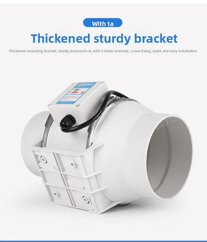 Exhaust Fans Home Silent Inline Pipe Duct Fan Bathroom Extractor Ventilation Kitchen Toilet Wall Air Clean Ventilator