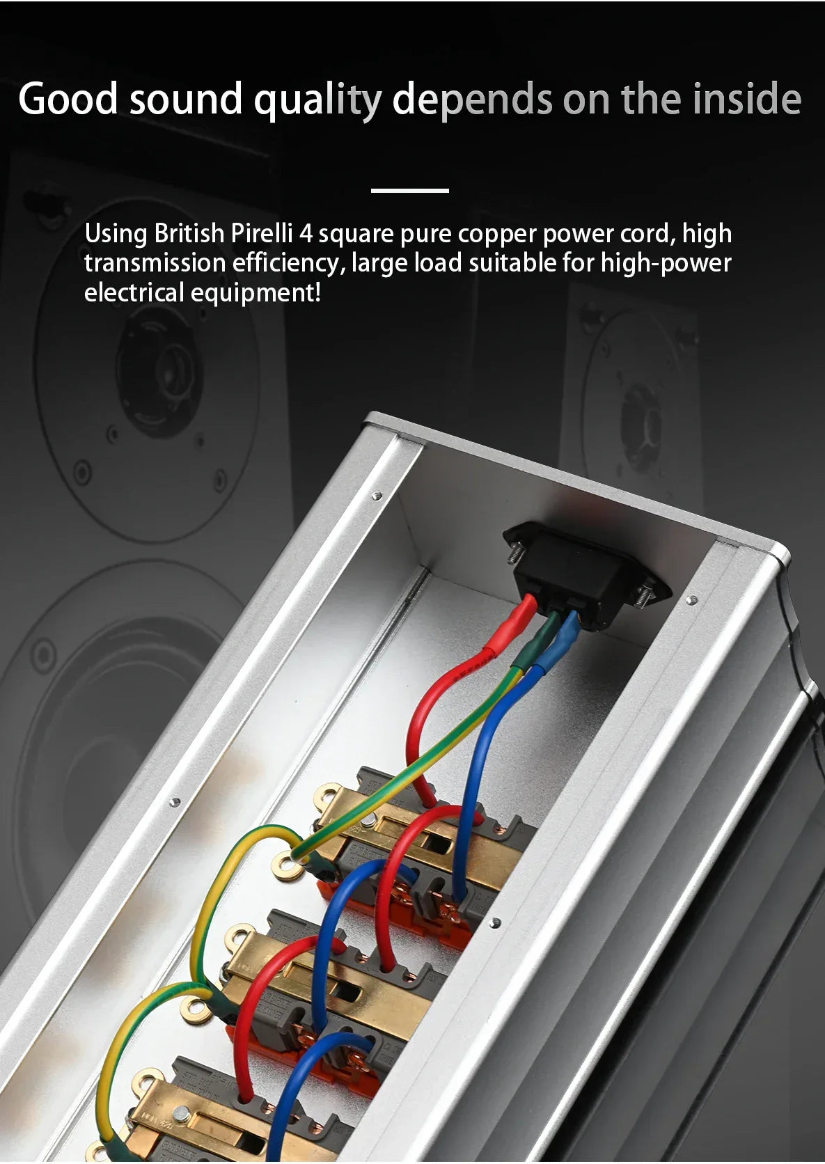 ATAUDIO HIFI Power Filter Audio Noise AC Power Conditioner Power Purifier Surge Protection with EU Outlets Power Strip