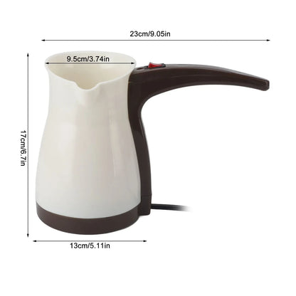 500ml Electric Coffee Pot with Handle Stainless Steel Electric Coffee Making Hot Tea Kettle
