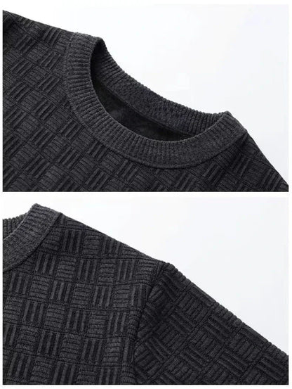 Men's 100% pure Mink Cashmere Sweater O-Neck Pullovers Knit Large Size Mink Sweater Winter Male Tops Long Sleeve Jumpers 4XL