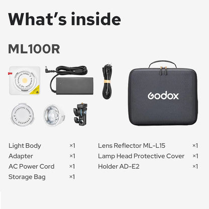 Godox ML100R 110W RGB LED Video Light 2800-6500K 11 FX Effects APP Control Godox Mount for Filmmaking/Live Streaming/Vlog