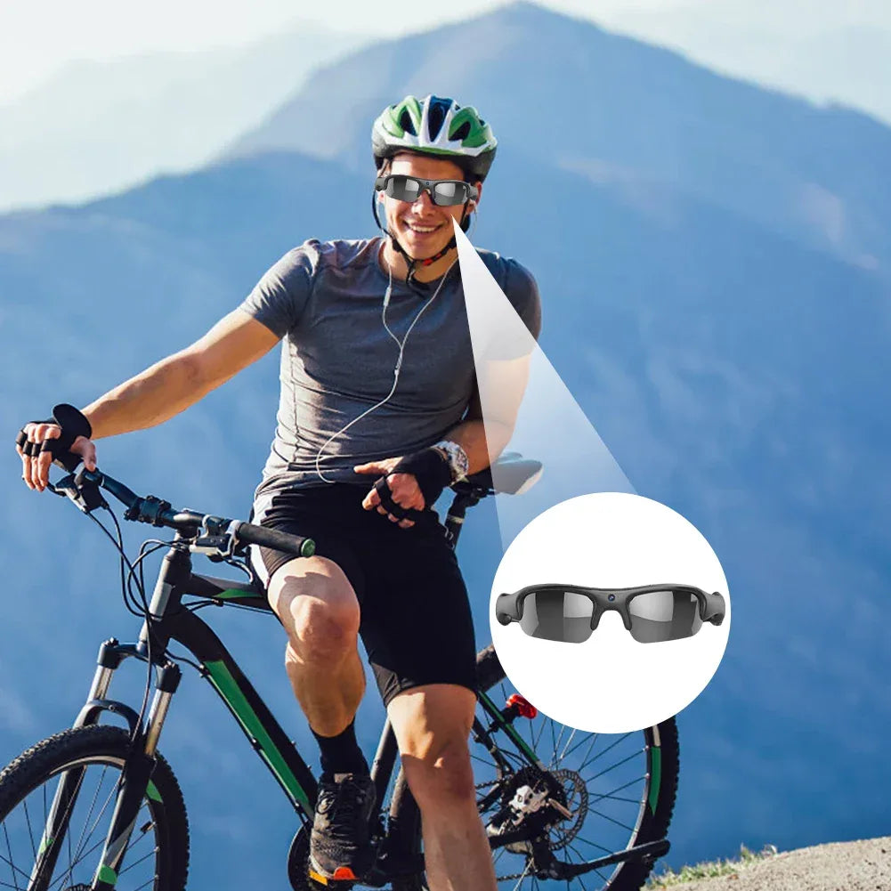 Smart Camera Glasses Video Sunglasses WiFi 1080P HD Video Recording Camera Glasses for Car Cycling Driving Hiking Fishing