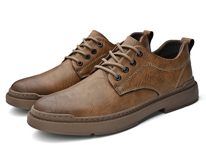 Spring Autumn Casual Men Retro Leather Shoes 2023 Fashion British Style Anti-skid Chaussure Homme Cuir Luxury Brand Designer