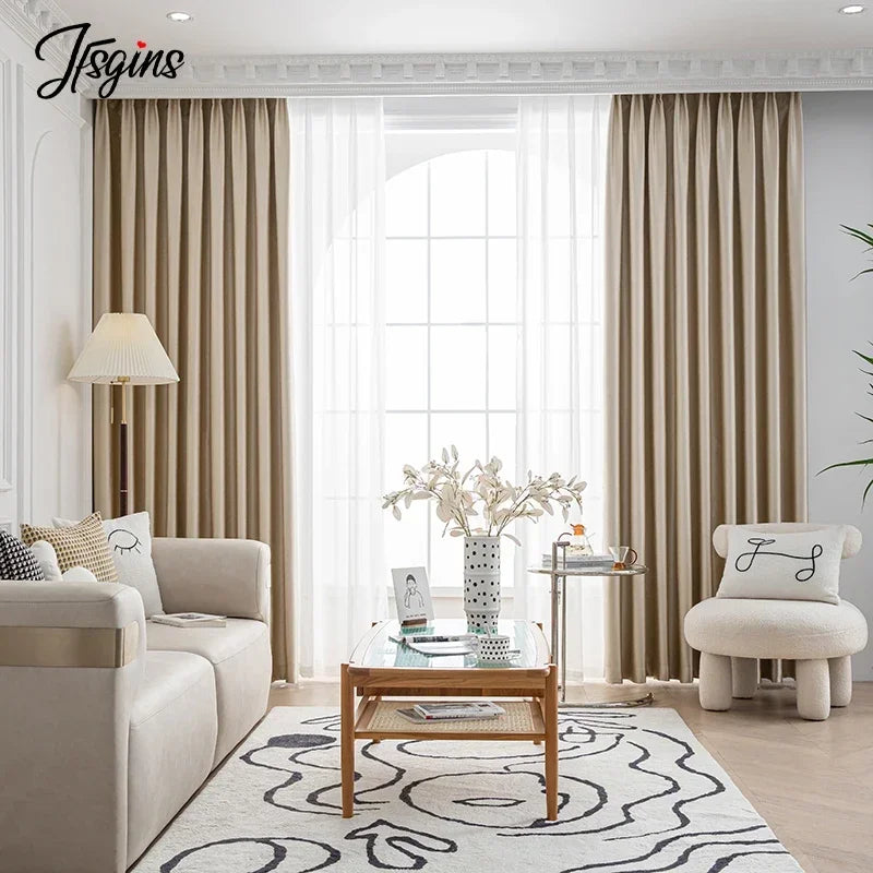Living Room Blackout Curtain Thicken Bedroom Curtains for The Room Window Luxury Decor Home Ready-made Drapes Insulation Blinds