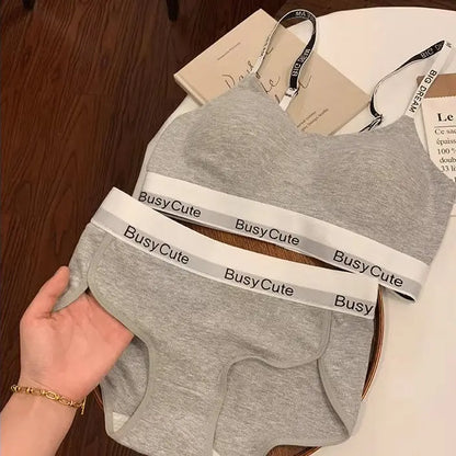 New Letter-free Comfortable Lingerie for Women Without Underwire, Anti-sagging and Comfortable Sports Bra Cover Set
